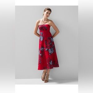 WHBM Strapless Linen Dress 4